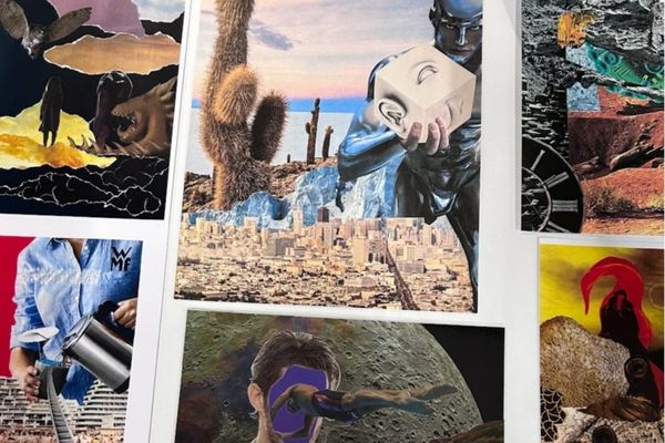 Collages r�alis�s par les �l�ves en pr�pa artistique de Blot